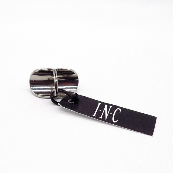 INC International Concepts Silver-Tone Southwestern Style Faux Blue Lapis Ring - Picture 3 of 4